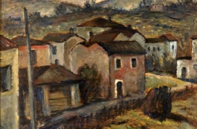 Ugo Castellani, (Terni 1890-1957), Paesaggio umbro, 1933