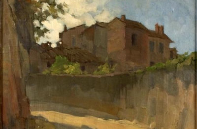 Ugo Castellani, (Terni 1890- Roma 1957), Vecchie case, 1930